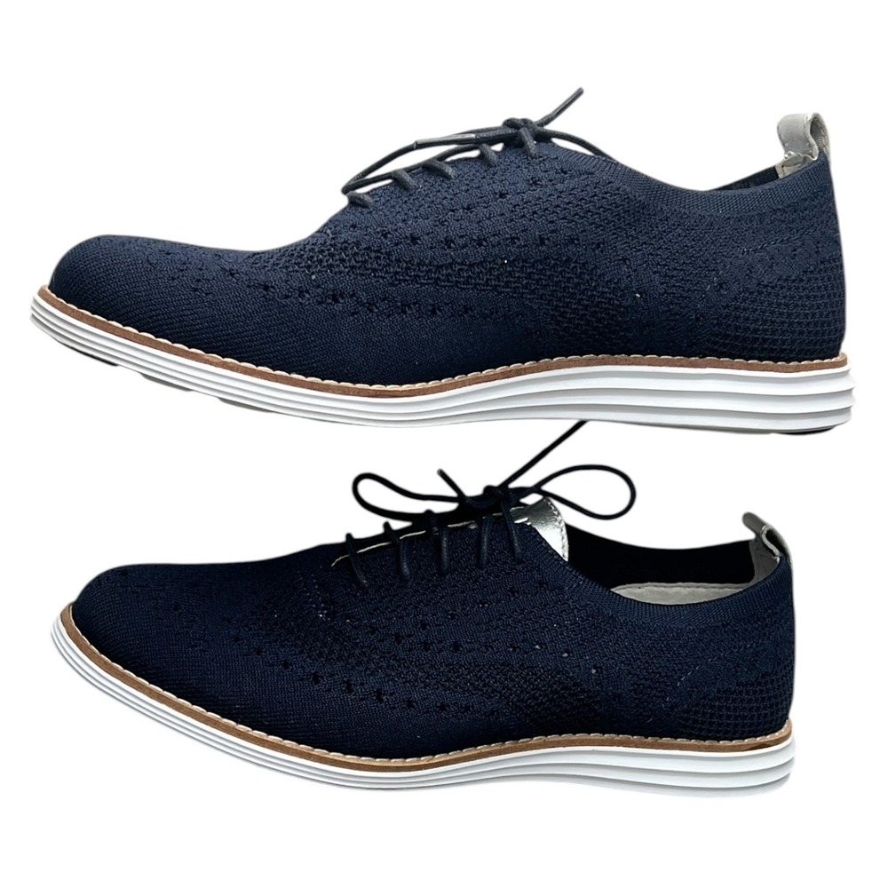 Cole Haan Grand.OS Knit Wingtip Oxford‎ Shoes Navy Women’s 8.5 Comfort Work